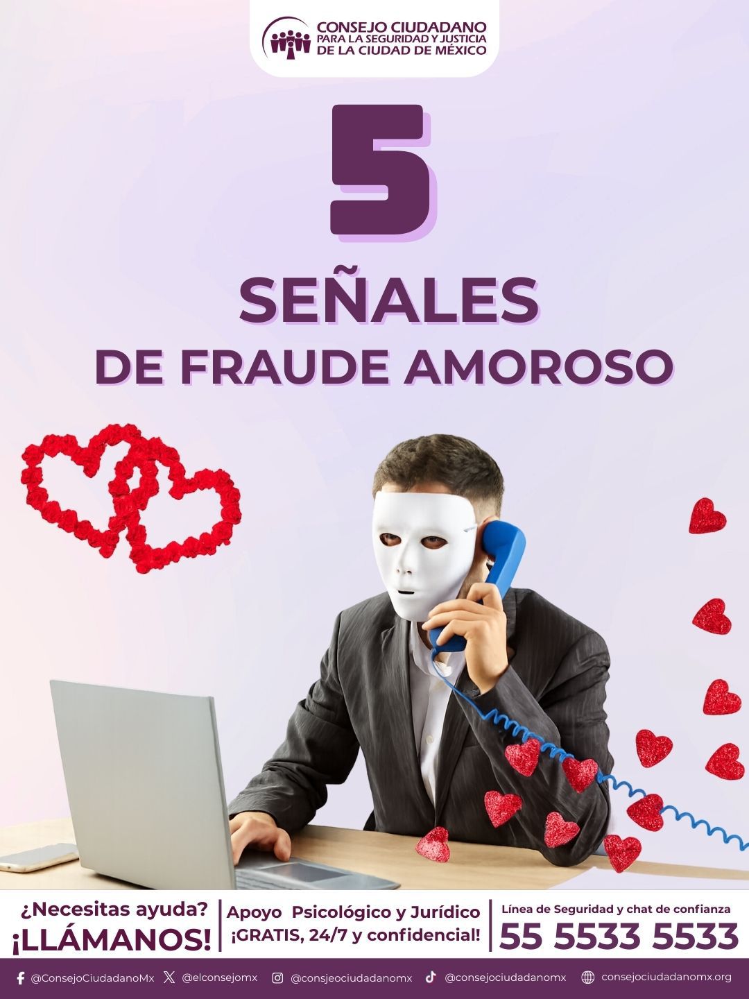 ADVIERTE CONSEJO CIUDADANO QUE MUJERES SON MÁS PROPENSAS A SER VÍCTIMAS DE FRAUDE AMOROSO